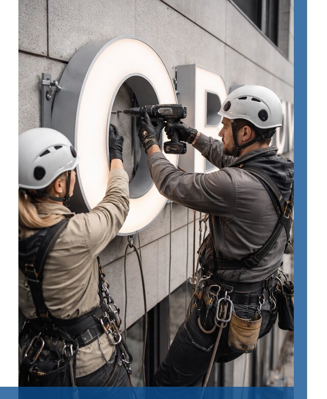 Монтаж световых букв в Славгороде от 3120 р. под ключ ВЫСОТНИК-Слд