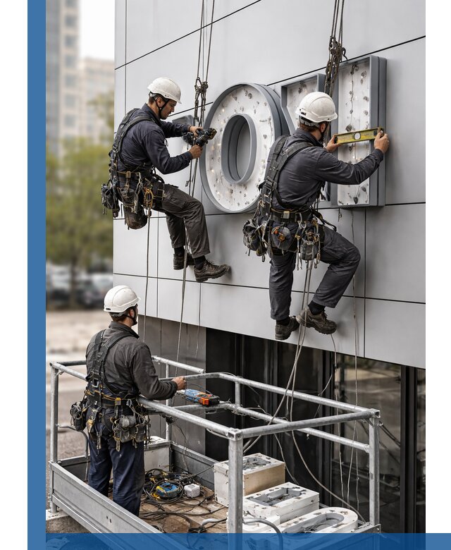 Профессиональный монтаж световых букв в Славгороде под ключ