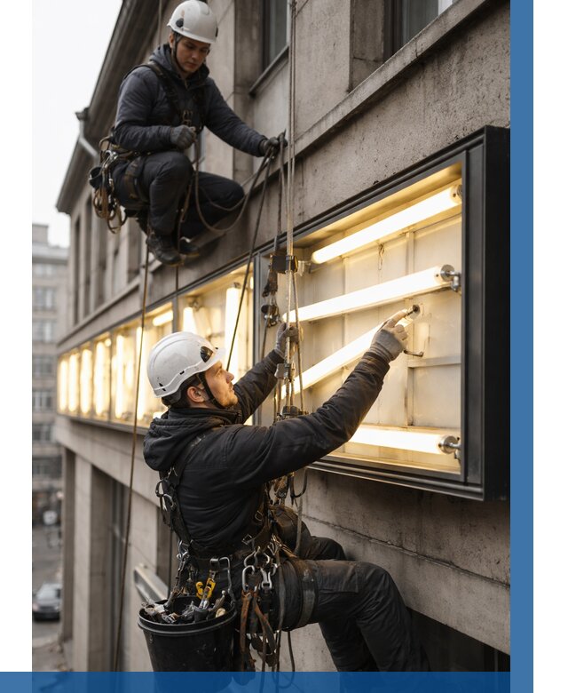 Замена ламп в вывеске в Славгороде под ключ от 3640 р. | ВЫСОТНИК-Слд