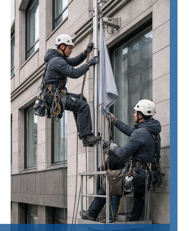 Установка флагов на фасаде в Славгороде от 4680 р. | ВЫСОТНИК-Слд