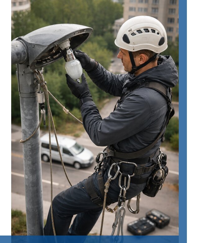 Замена ламп на высоте в Славгороде от 2600 р. | ВЫСОТНИК-Слд