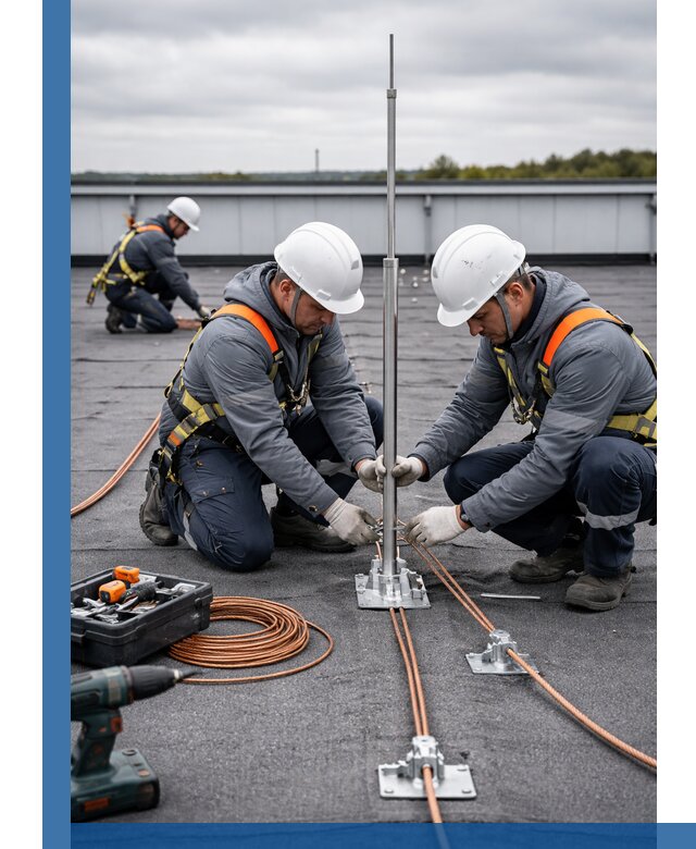 Монтаж молниезащиты на кровле в Славгороде под ключ с гарантией