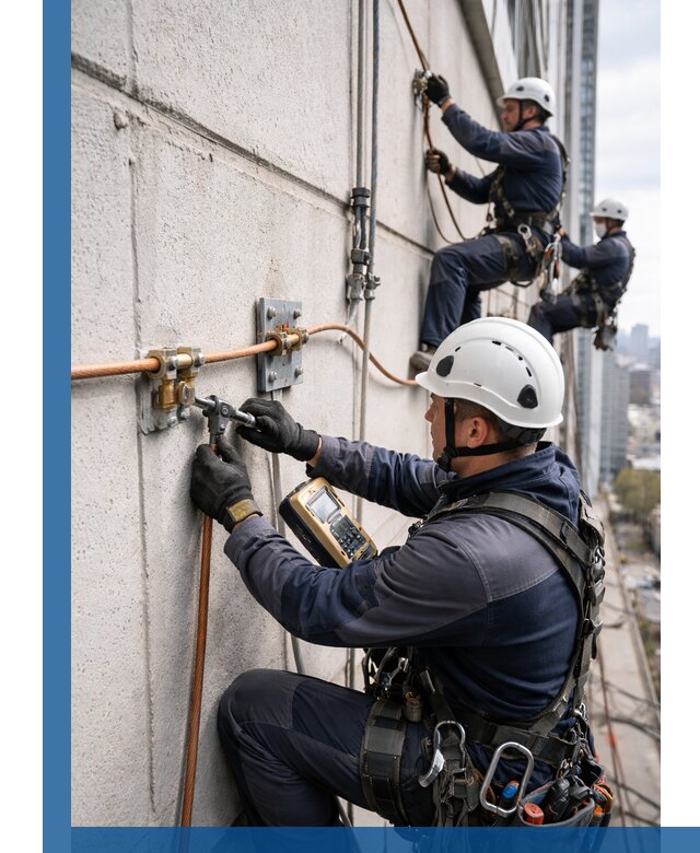 Монтаж системы заземления здания и молниезащиты в Славгороде