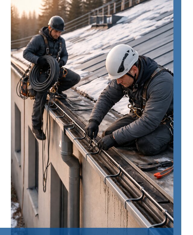 Монтаж греющего кабеля на кровле в Славгороде от 468 р. | ВЫСОТНИК-Слд