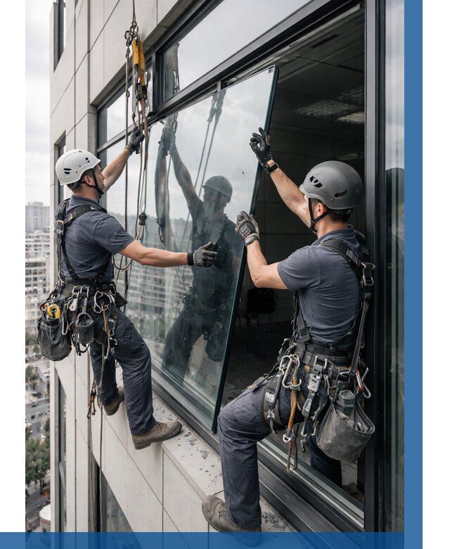 Замена стеклопакетов на высоте в Славгороде от 5721 р. | ВЫСОТНИК-Слд