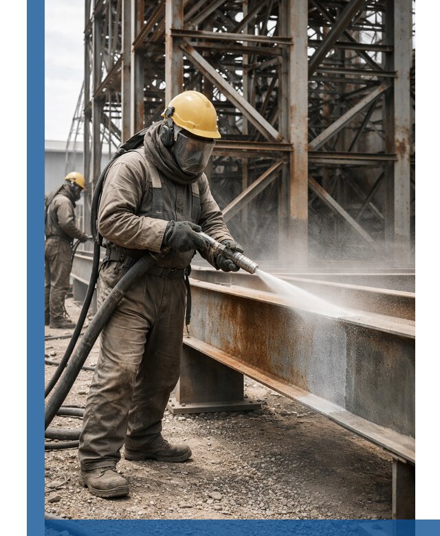 Пескоструйная очистка металлоконструкций в Славгороде промышленная