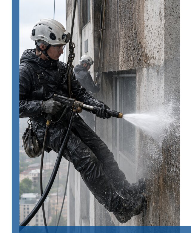 Гидроструйная очистка фасадов и конструкций в Славгороде