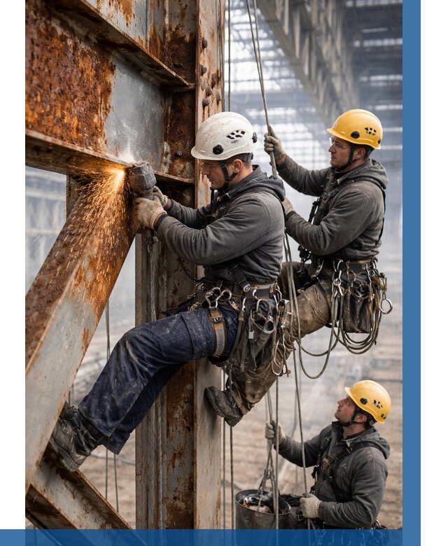 Зачистка металла от ржавчины в Славгороде от 364 р. | ВЫСОТНИК-Слд