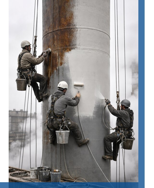 Покраска дымовых труб в Славгороде от 8841 р. | ВЫСОТНИК-Слд