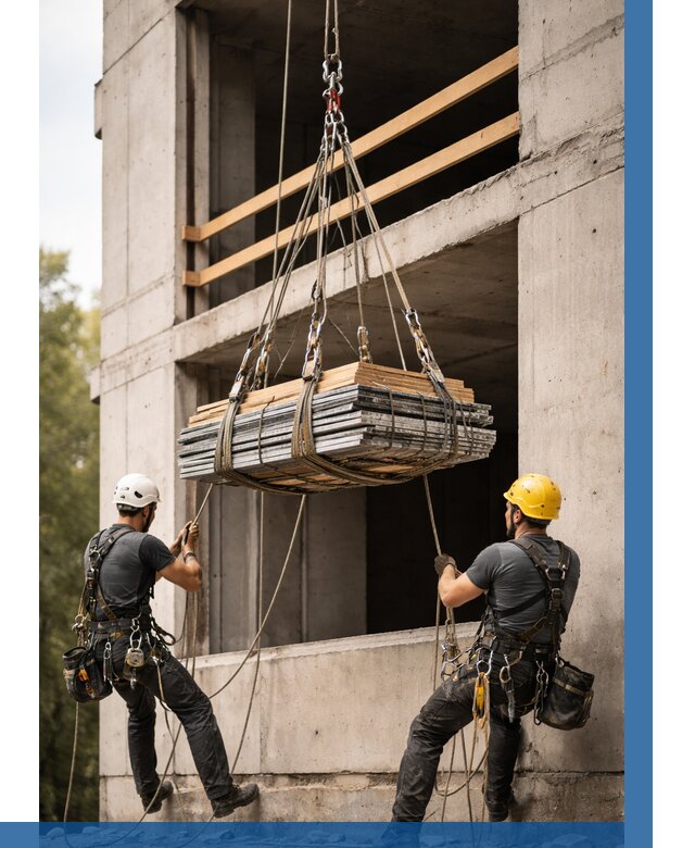 Подъем материала на этаж веревками в Славгороде от 1560 р. | ВЫСОТНИК-Слд