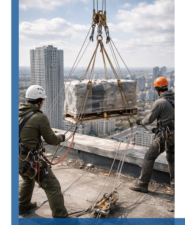 Подъем и монтаж крупногабаритных грузов на крышу в Славгороде