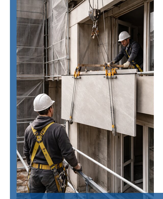 Подъем керамогранита на этаж в Славгороде грузчиками и техникой