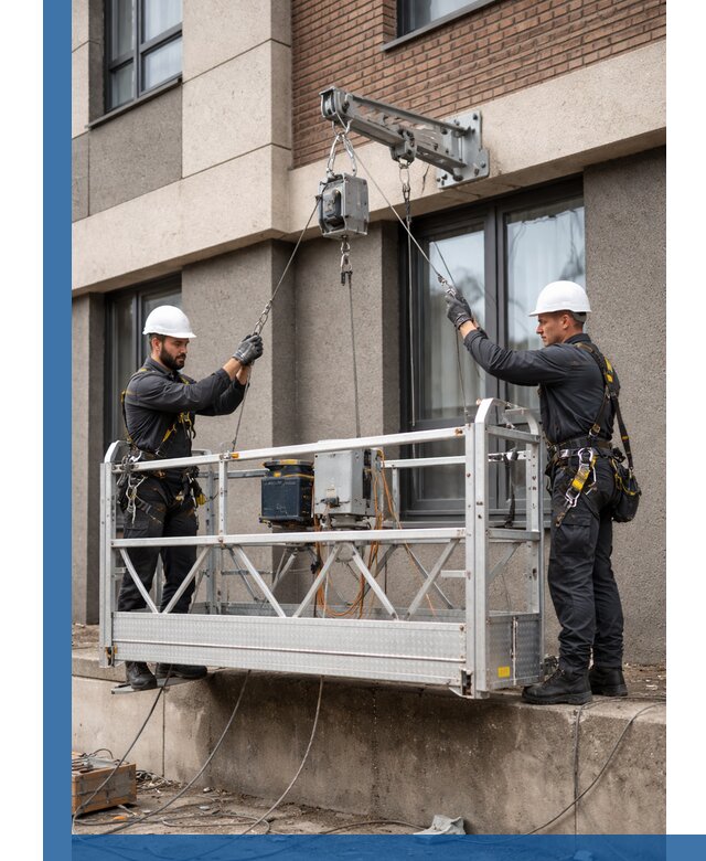 Монтаж и подъем фасадной люльки в Славгороде с гарантией безопасности