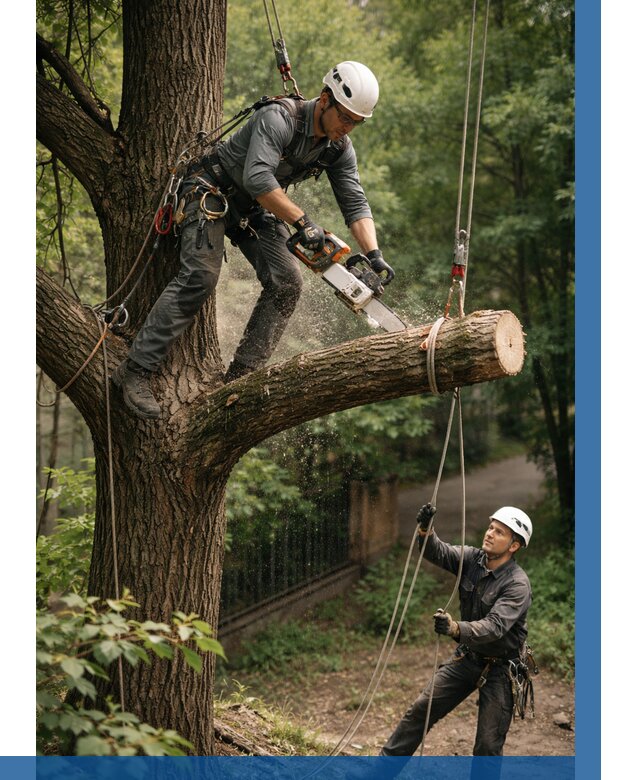 Спил деревьев альпинистами в Славгороде от 8321 р. | ВЫСОТНИК-Слд