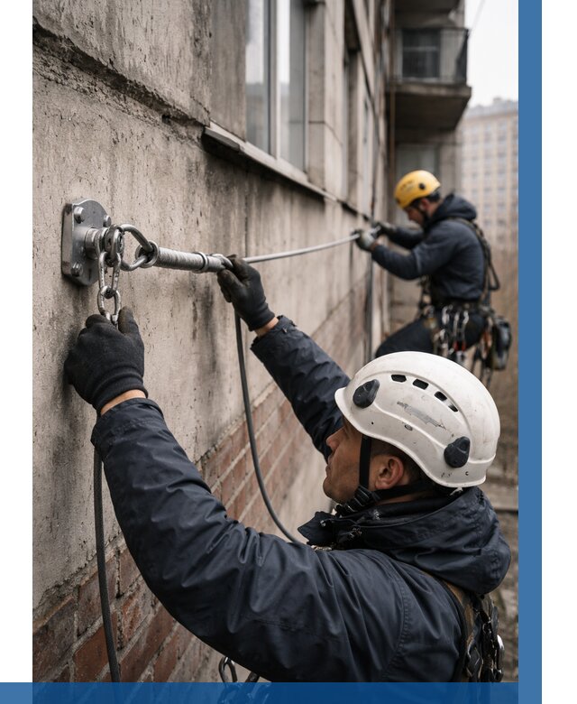 Монтаж анкерных линий в Славгороде от 3120 р. | ВЫСОТНИК-Слд