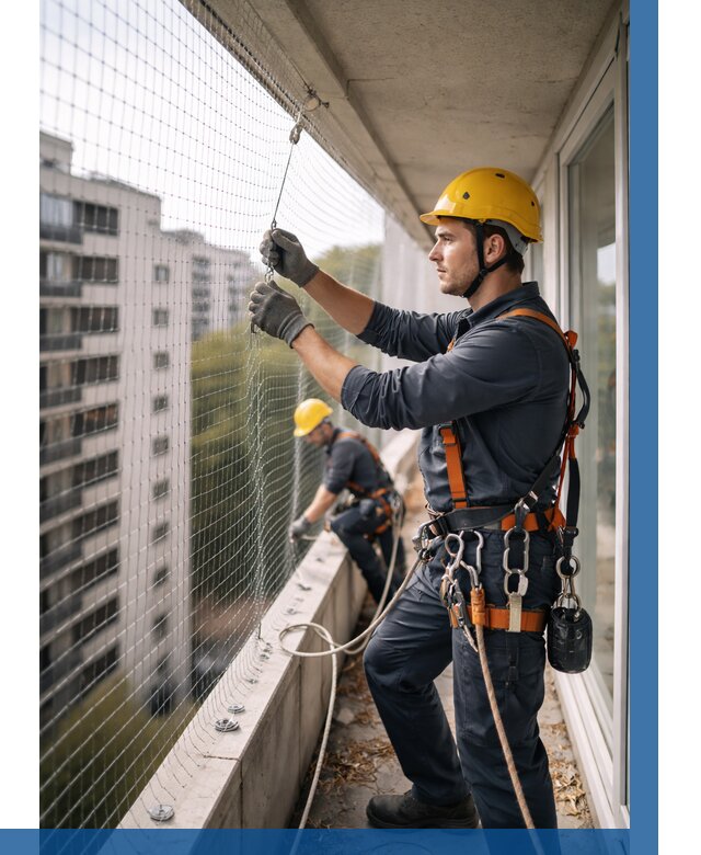 Монтаж сетки от птиц в Славгороде от 4680 р. | ВЫСОТНИК-Слд