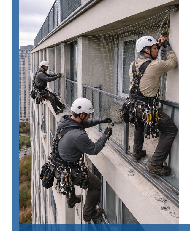 Профессиональный монтаж защитной сетки от птиц в Славгороде